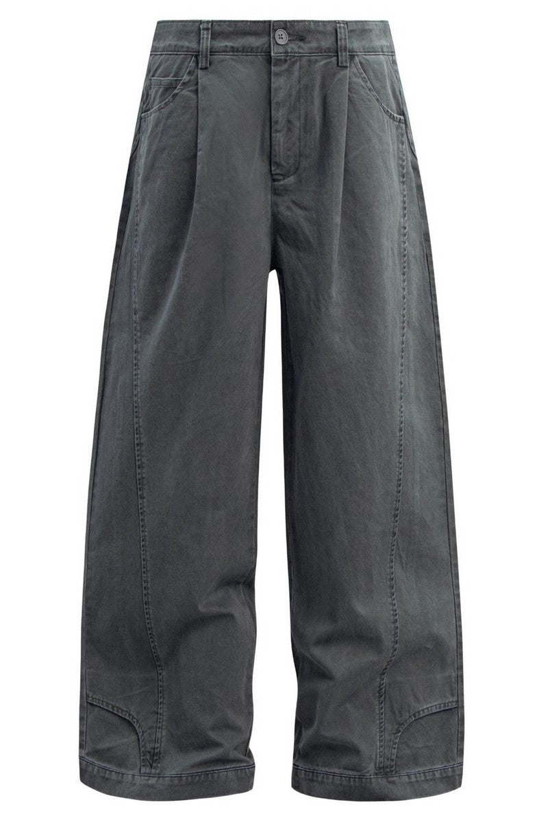 Washed Straight Work Pants