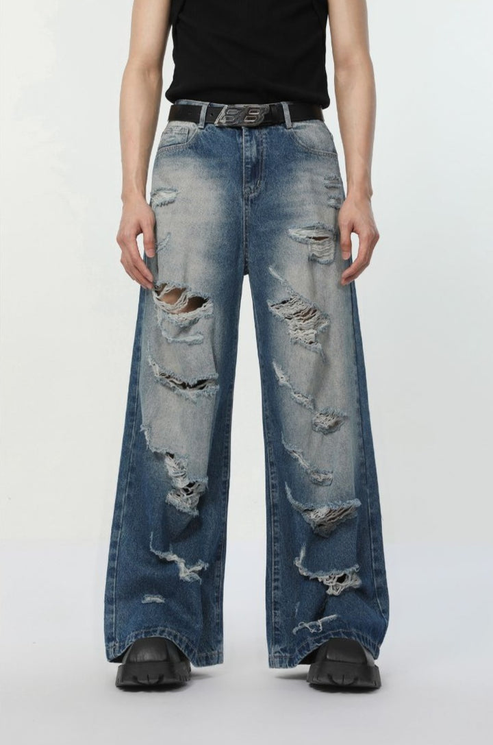 Distressed Frayed Jeans