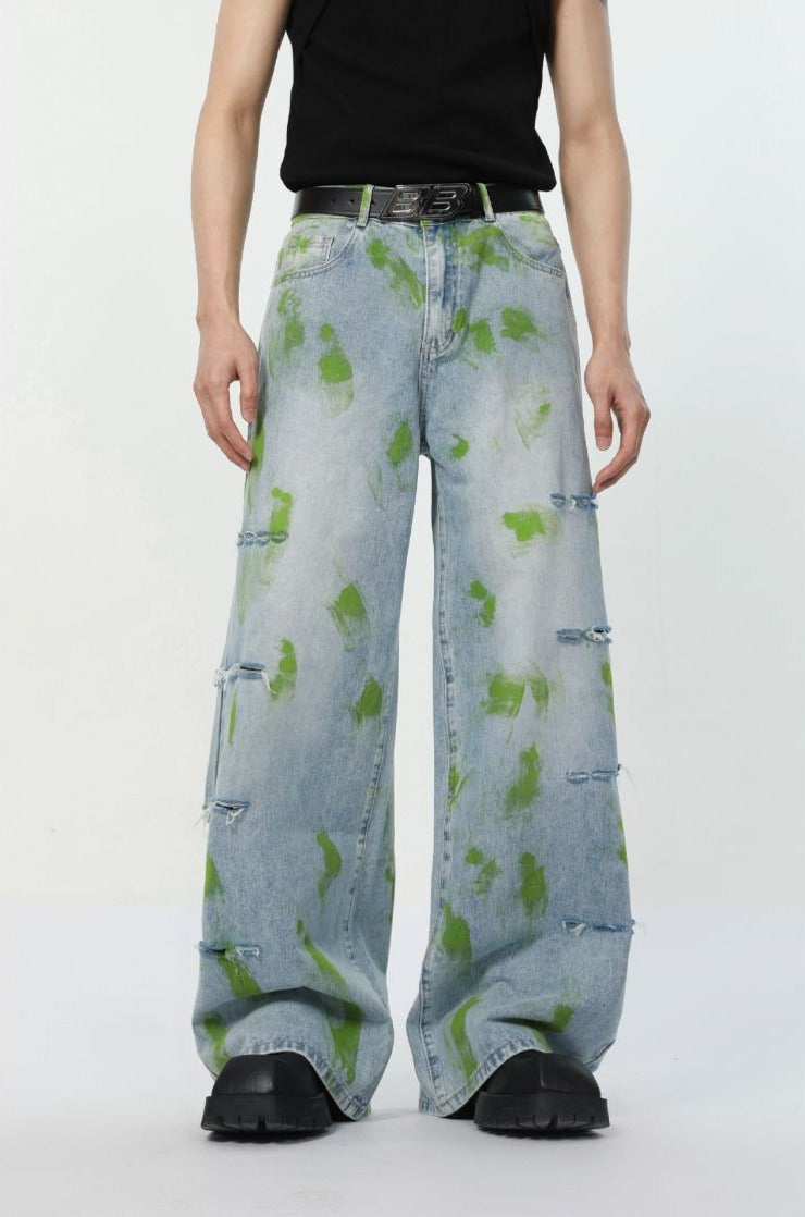 Brushstroke Distressed Jeans