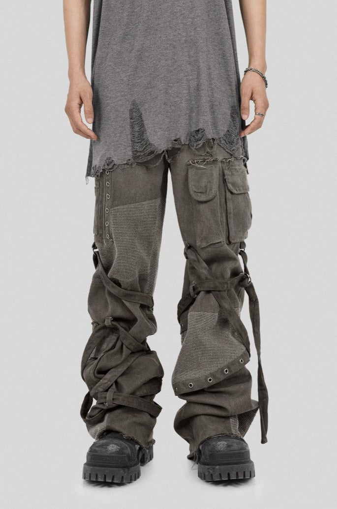Dirty Washed Cargo Trousers