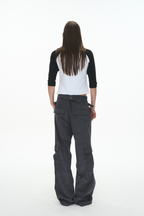 Plaid Corduroy Cargo Pants