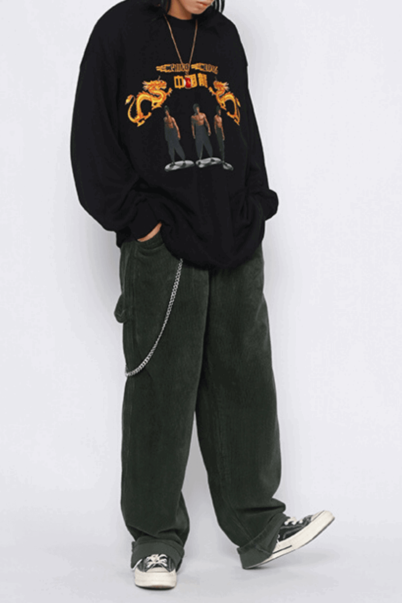Corduroy Loose Trousers