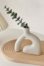 Abstract Twist Stone Ceramic Vase