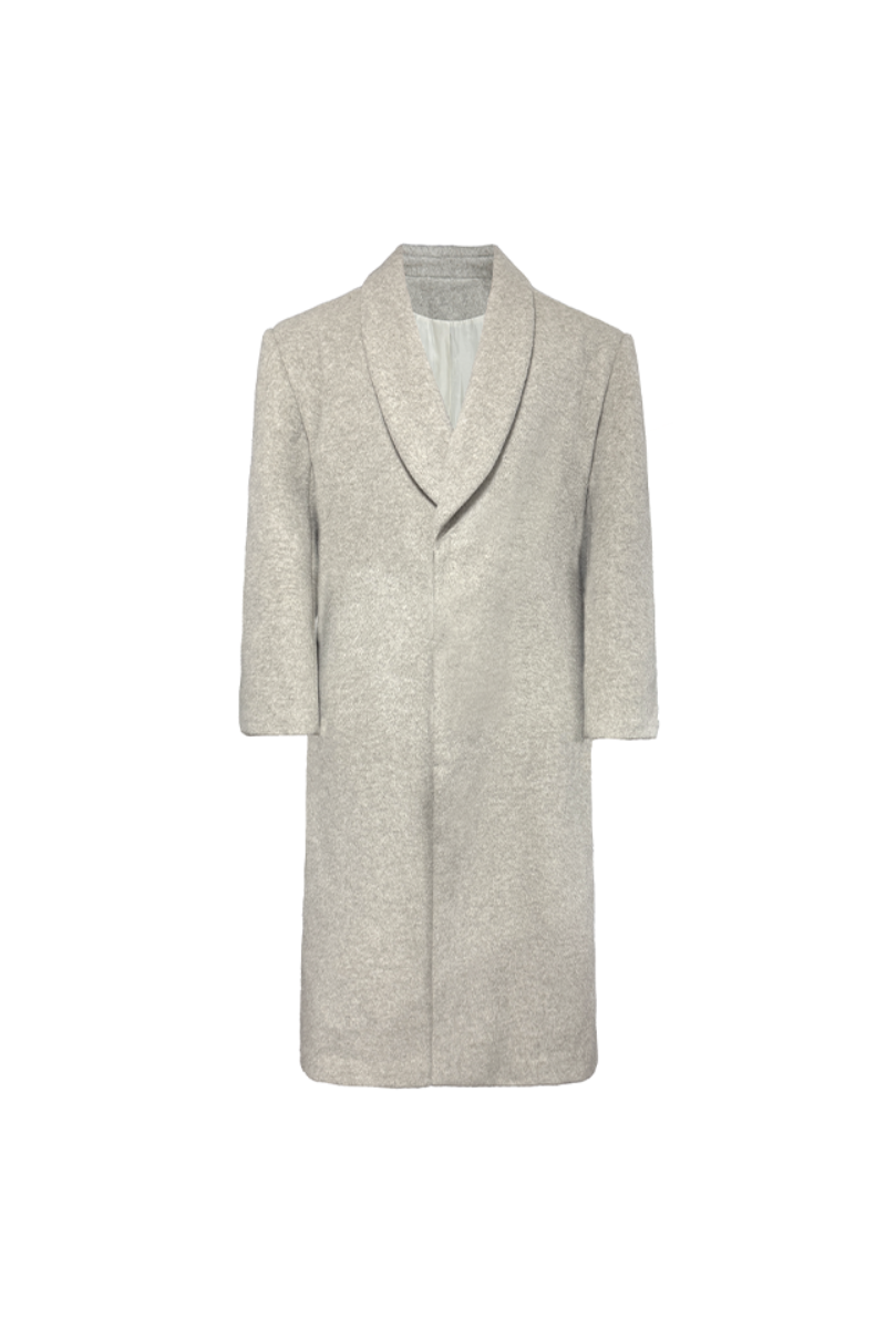 Wool Peaked Lapel Tailored Coat
