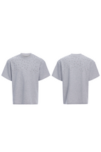 Hand-Sewn Rhinestone Cotton Tee
