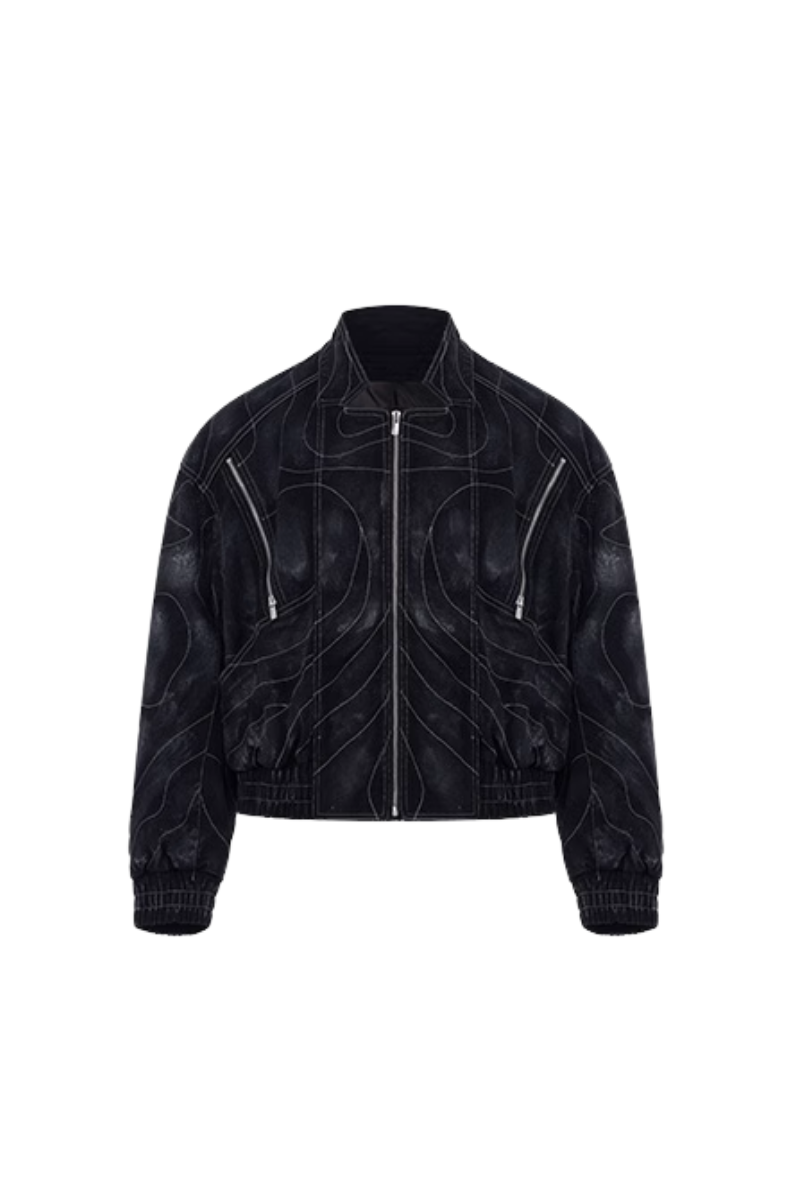 Washed Lined Oversized Denim Jacket