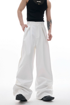 Embroidered Pleated Vintage Trousers