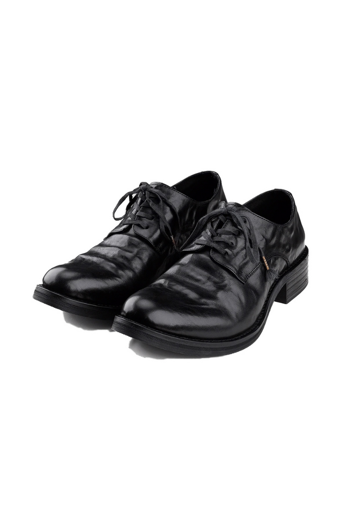 SUARE ■ Slapstick Derby Shoes Wrinkled Leather Pointed Derby Shoes – Copping Zone