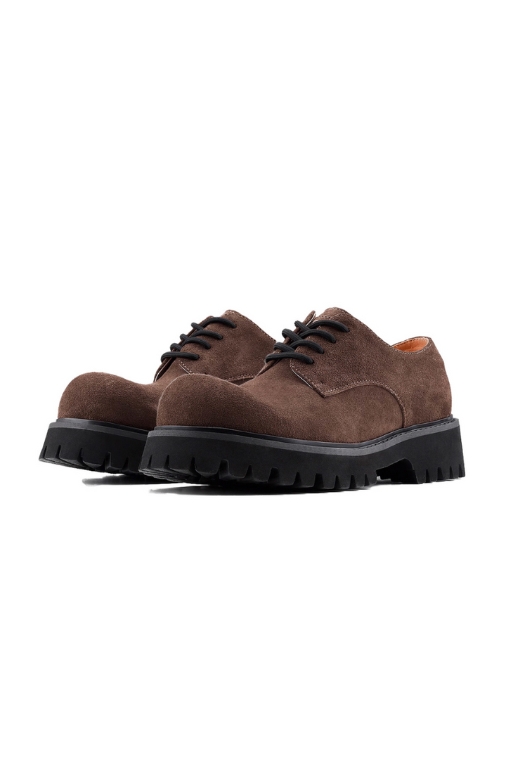 Suede Chunky Casual Derby Shoes