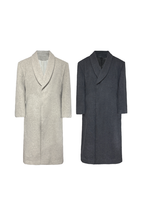Wool Peaked Lapel Tailored Coat