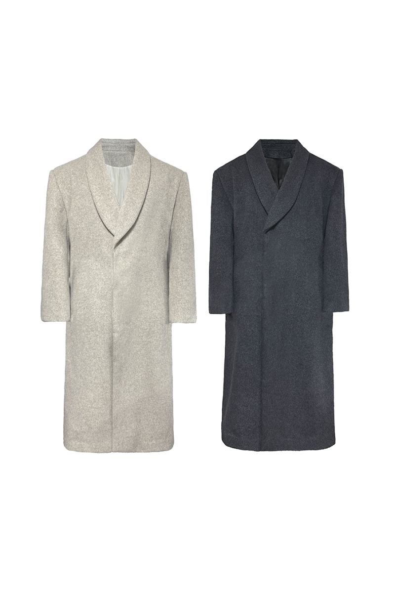 Wool Peaked Lapel Tailored Coat