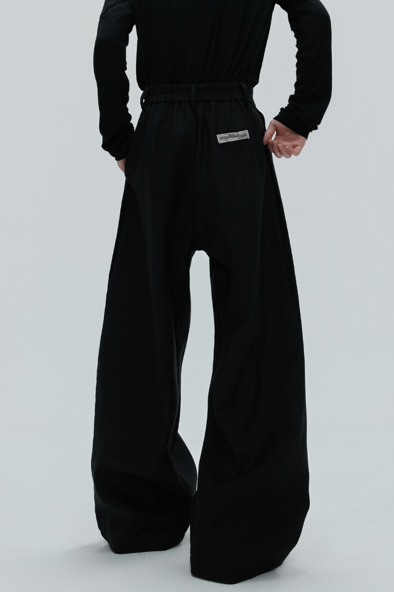 Striped Cinched Waist Trousers