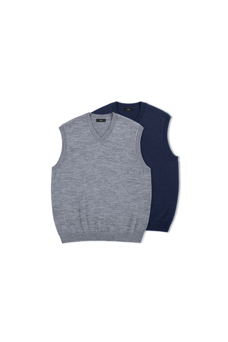 Wool Blend Knit Vest