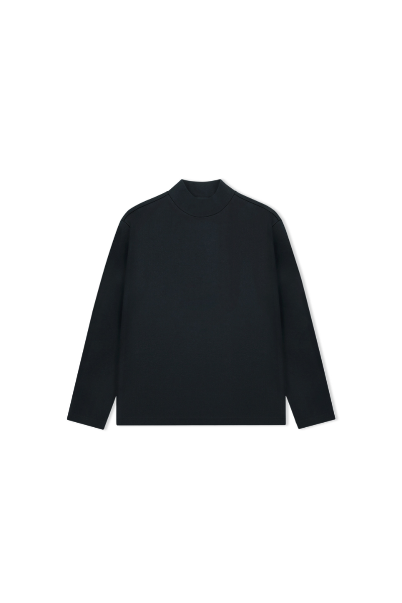 Fleece Lined Thermal Mockneck Tee