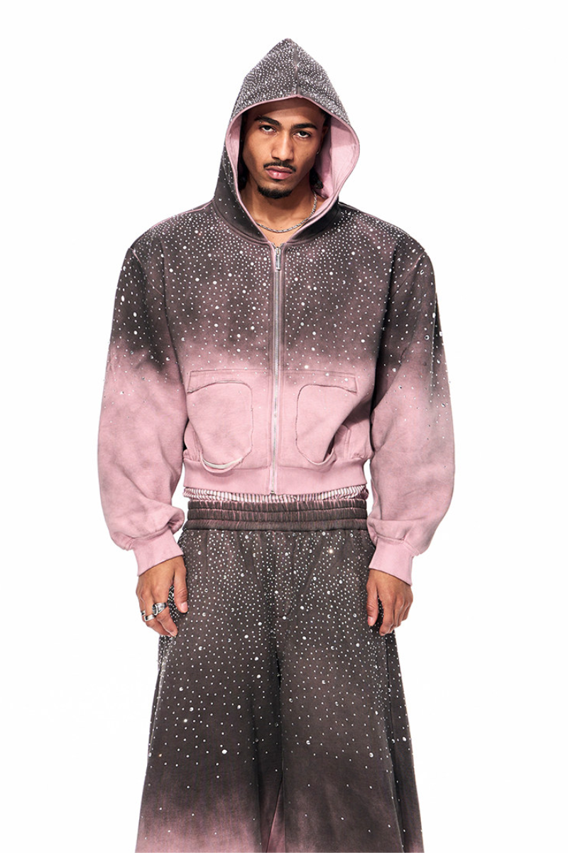 Rhinestone Galaxy Fleece Hoodie