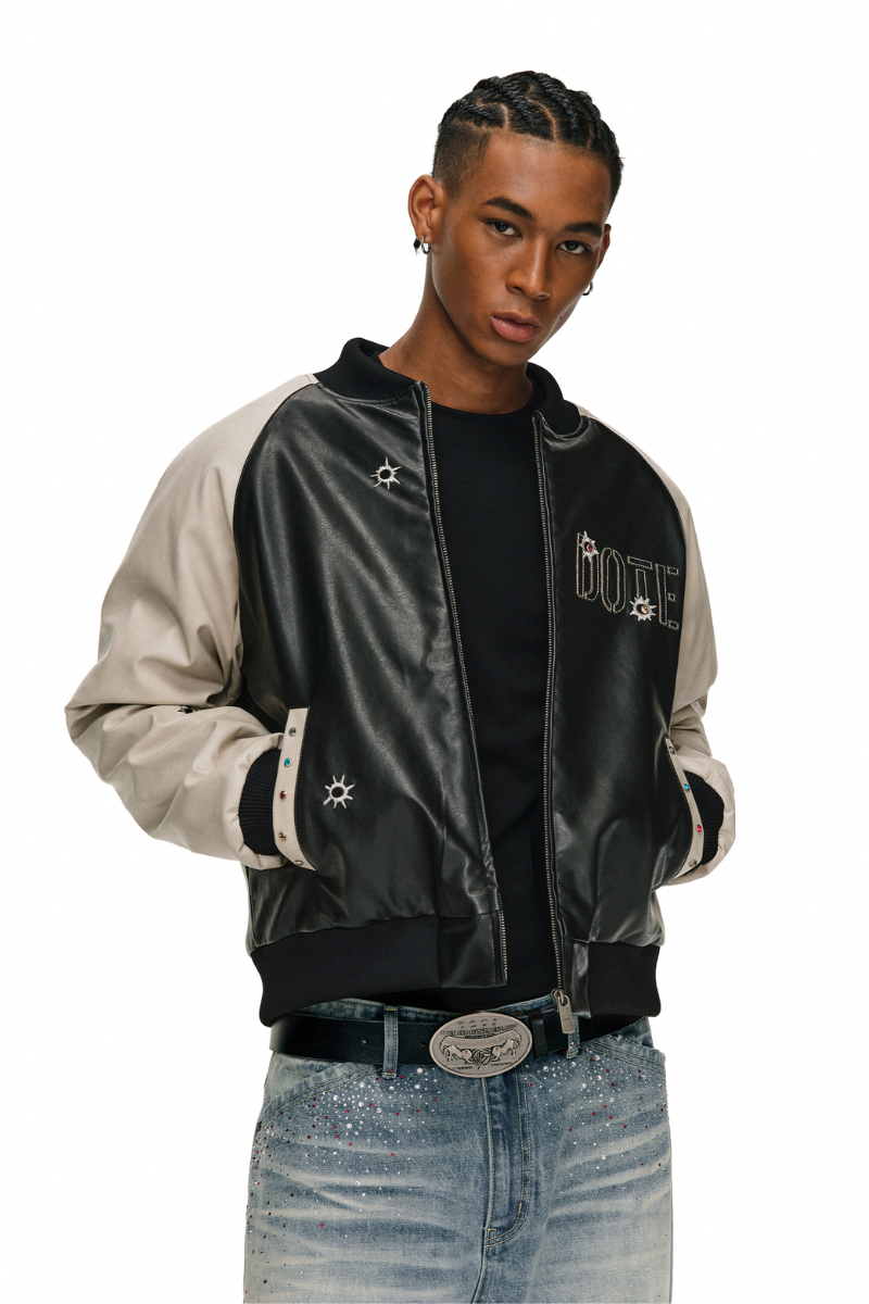 Rhinestone Target Varsity Jacket