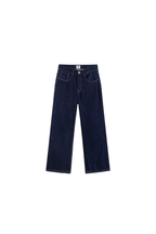 Raw Washed Flared Jeans