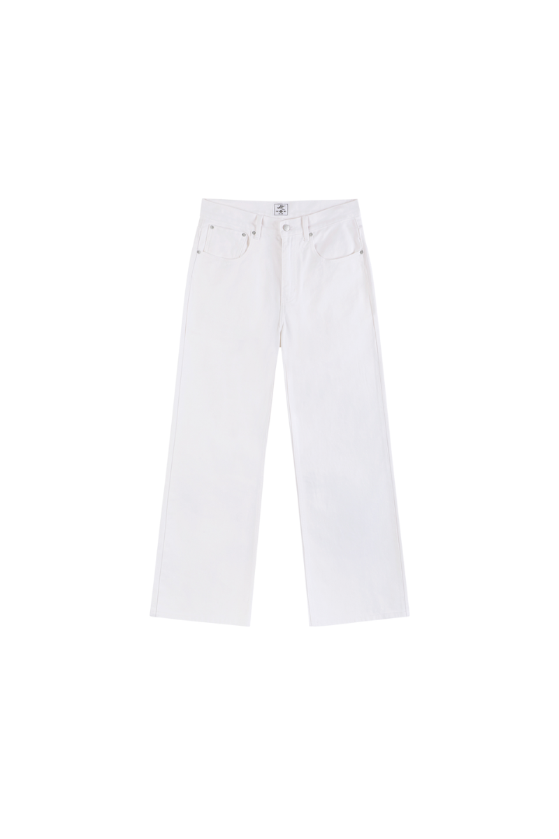 White Flare Washed Jeans