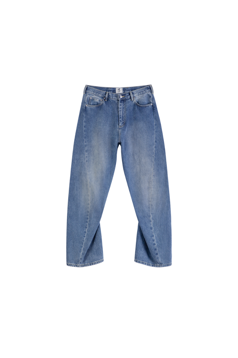 Washed Blade Cut Jeans