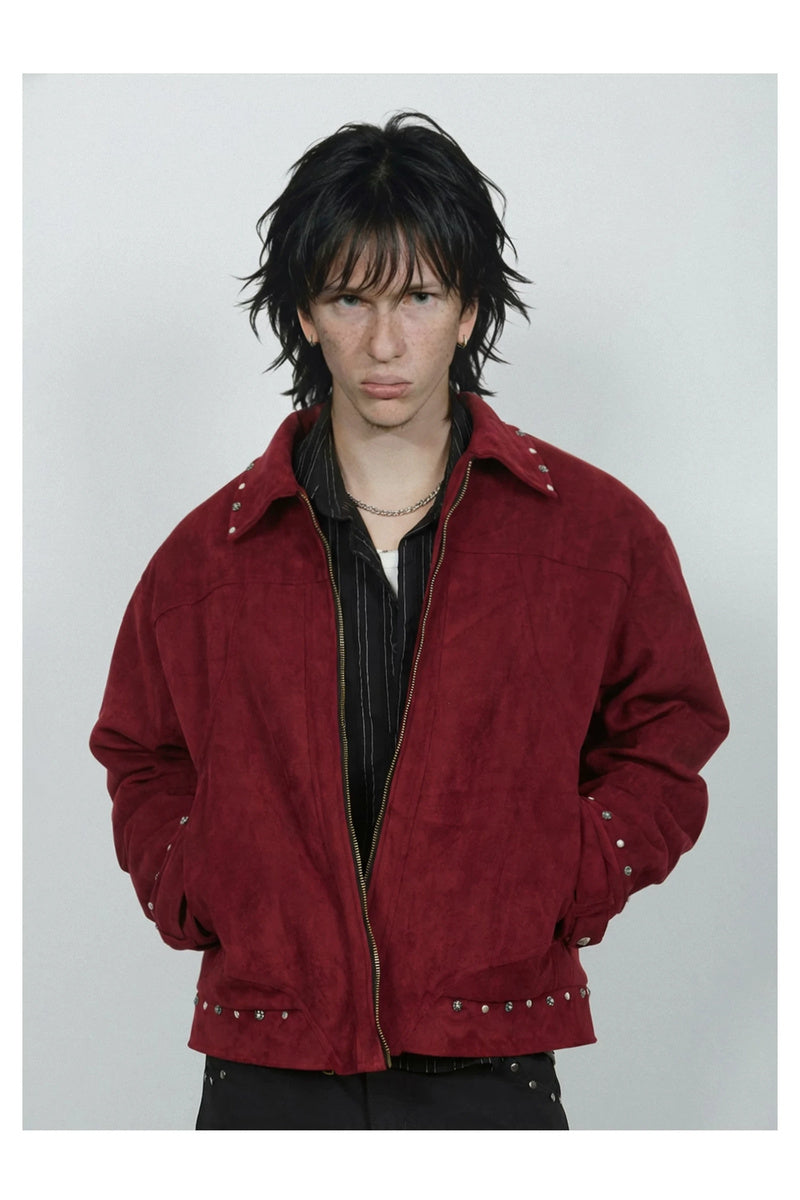 Studded Suede Crop Jacket — cover