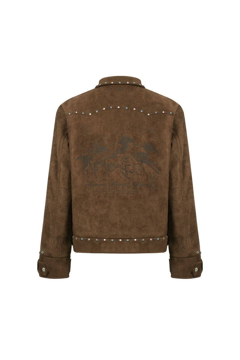 Studded Suede Crop Jacket — gallery