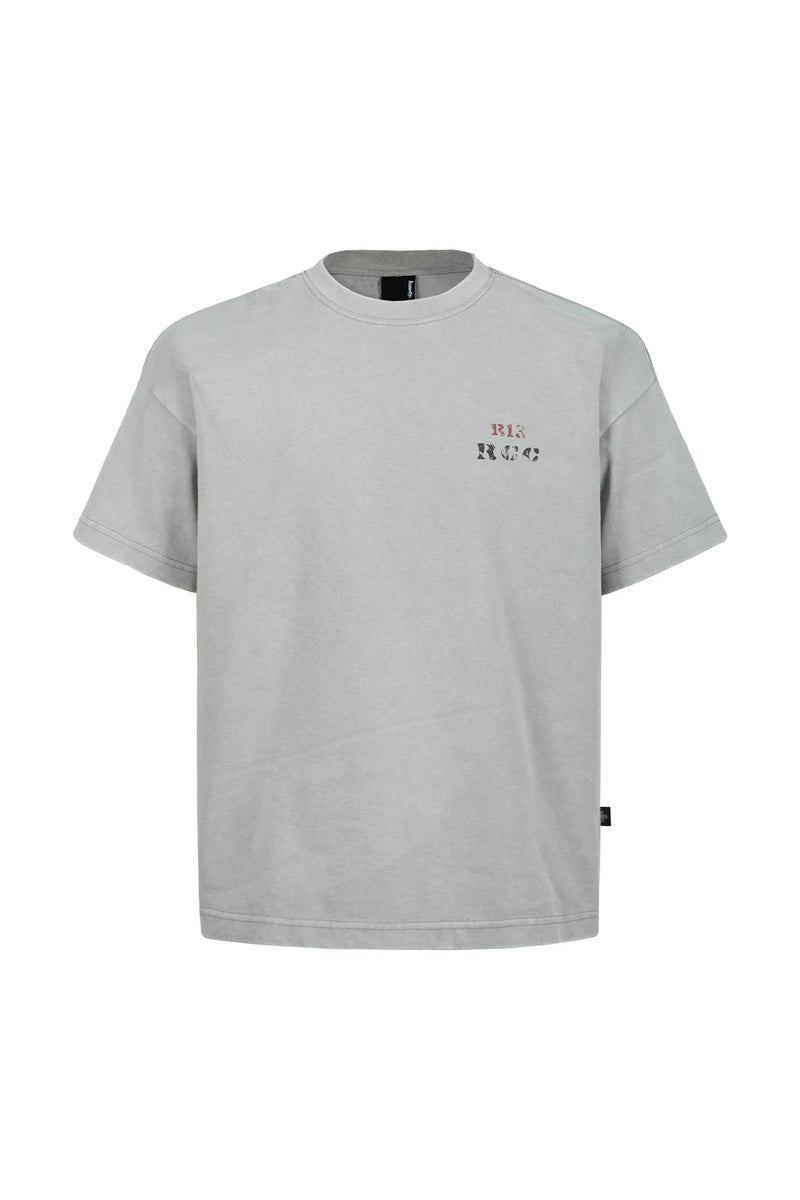 Vintage Washed Boxy Tee — Light Grey front