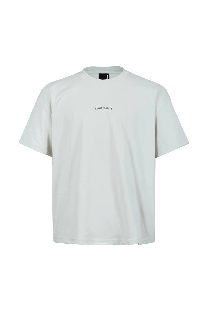 Oversized Basic Streetwear Tee — Grey front