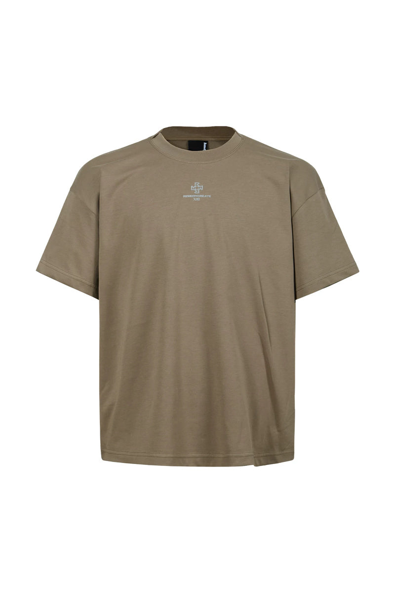 Antibacterial Reflective Quick-Dry Tee — Khaki front