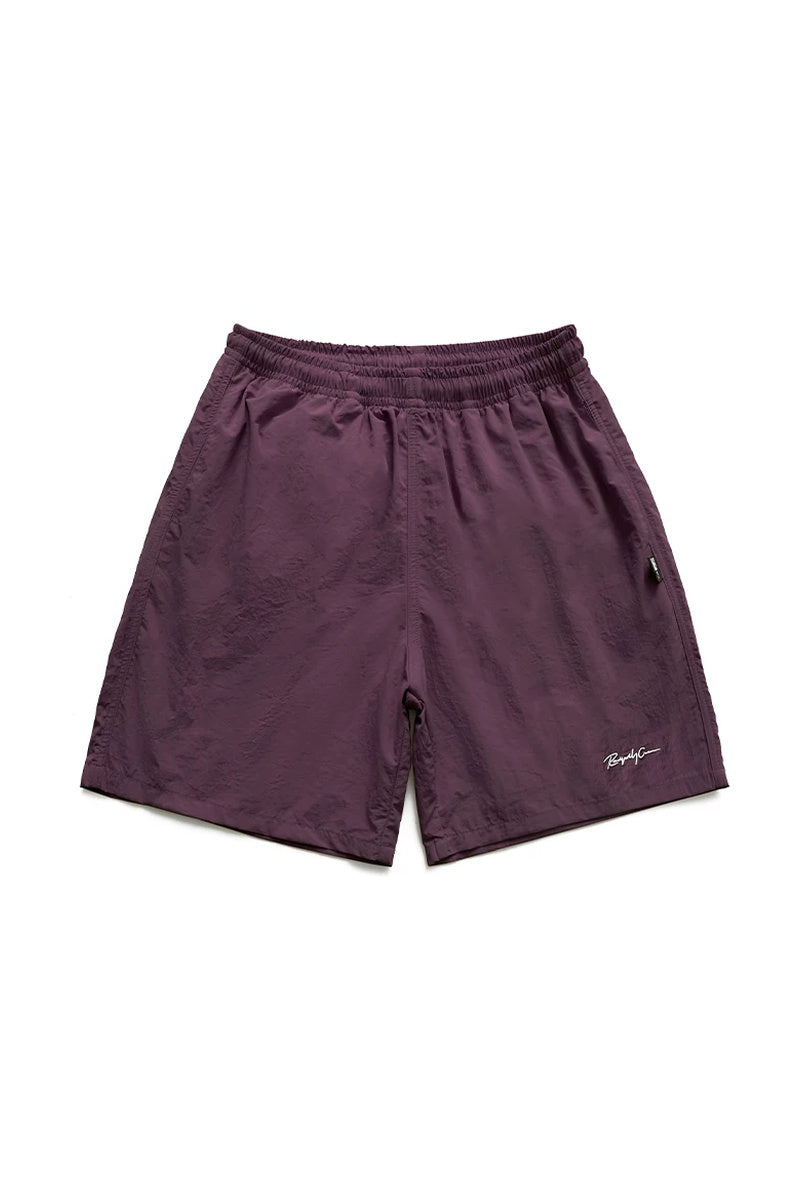 Quick-Dry Basketball Nylon Shorts — Dark Purple front