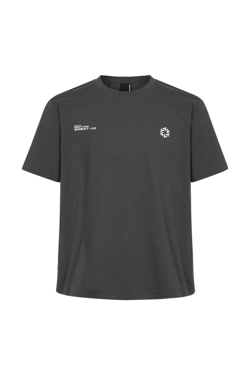 Sweat-Reactive Snakeskin Glow Tee — Dark Grey front