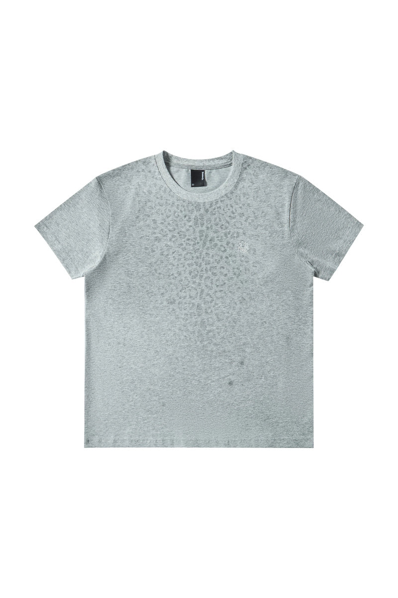 Sweat-Reactive Leopard Quick-Dry Tee — Heather Grey front