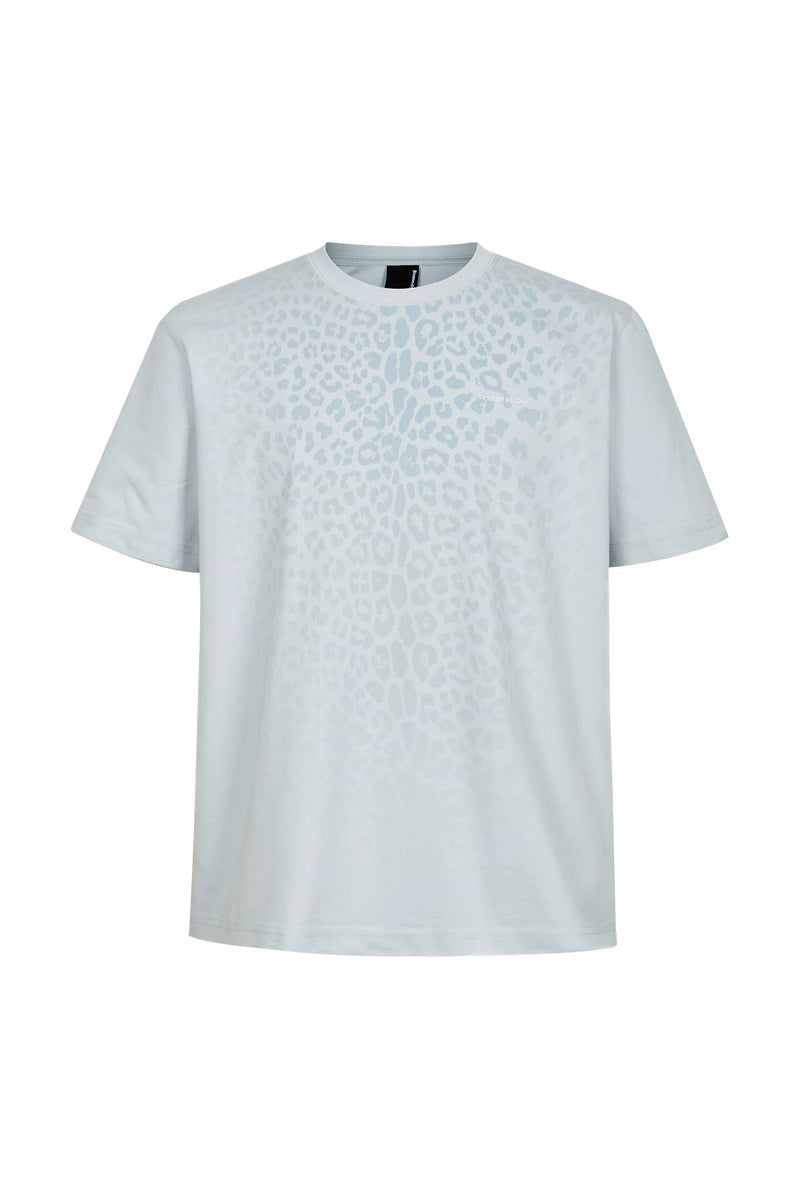 UV-Reactive Leopard Quick-Dry Tee — Light Blue front