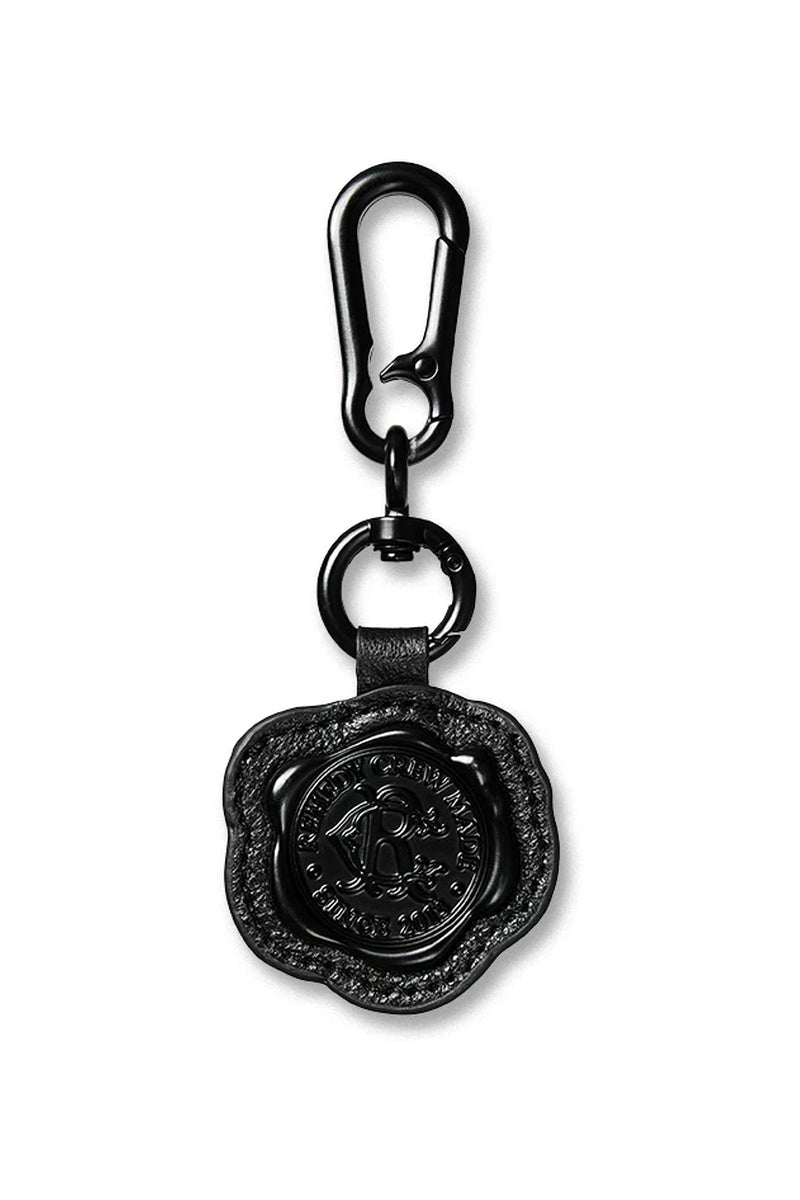 Metal Bag Charm Keychain — Black front
