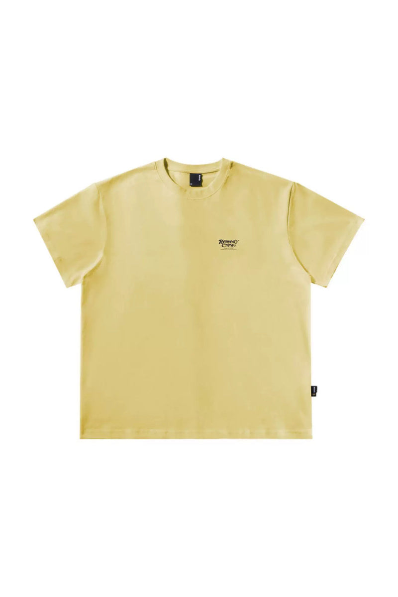 Cooling Oversized Streetwear Tee — Yellow front