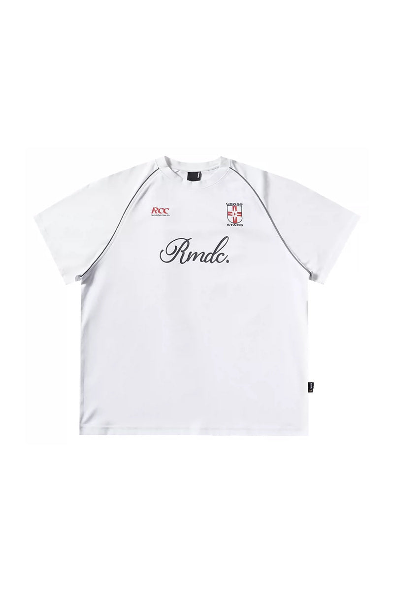 Retro Raglan Sports Jersey — White front