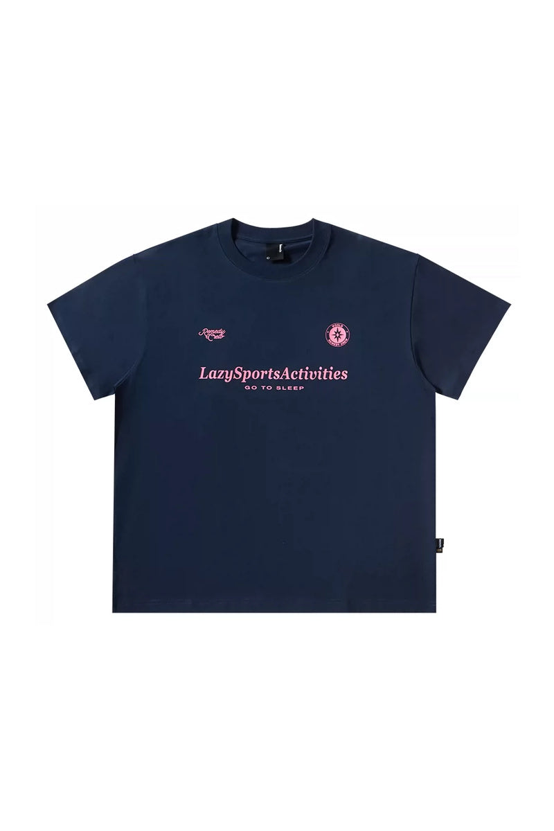 Vintage Graphic Oversized Tee — Blue front