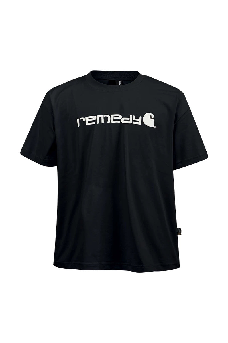 Graphic Oversized Streetwear Tee — Black front