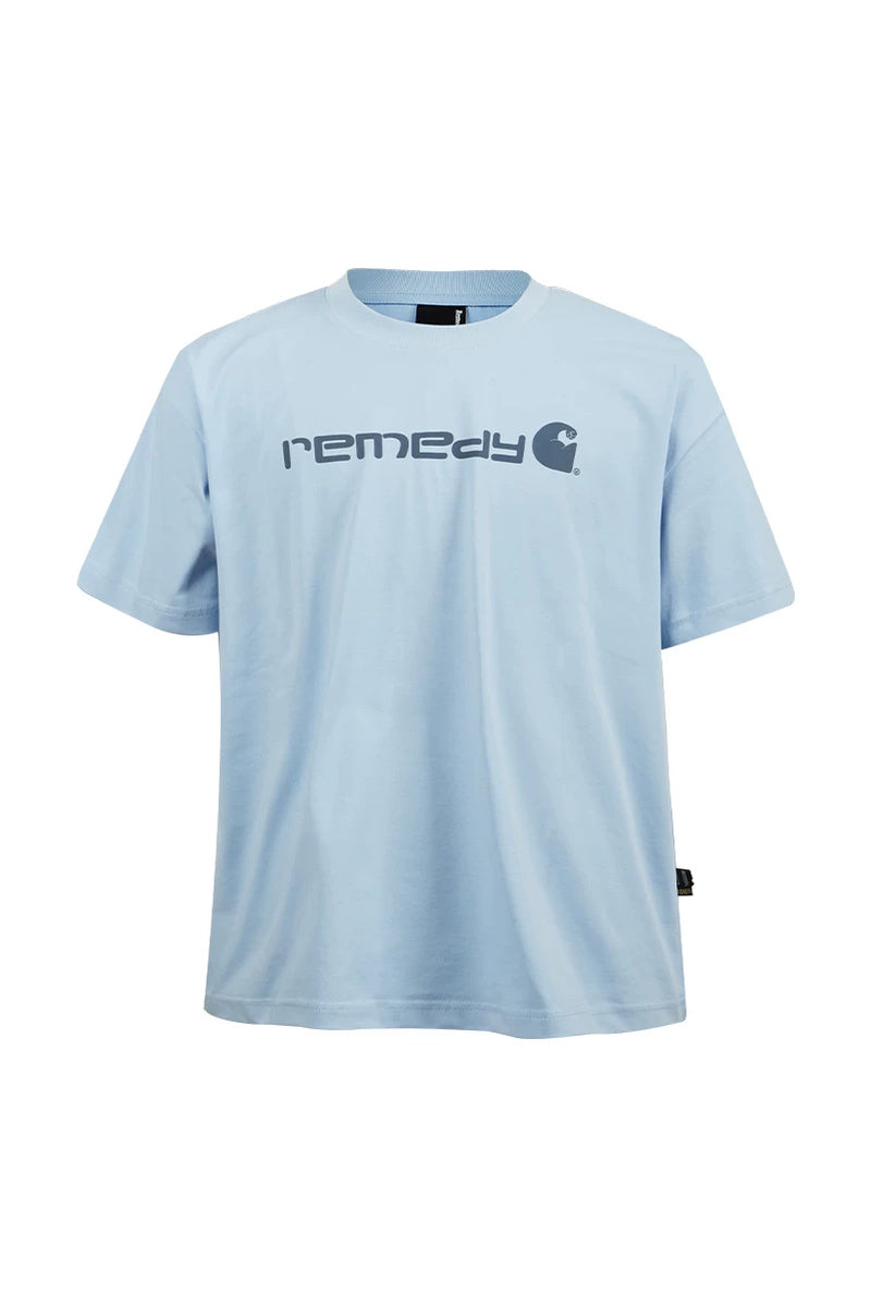 Graphic Oversized Streetwear Tee — Blue front