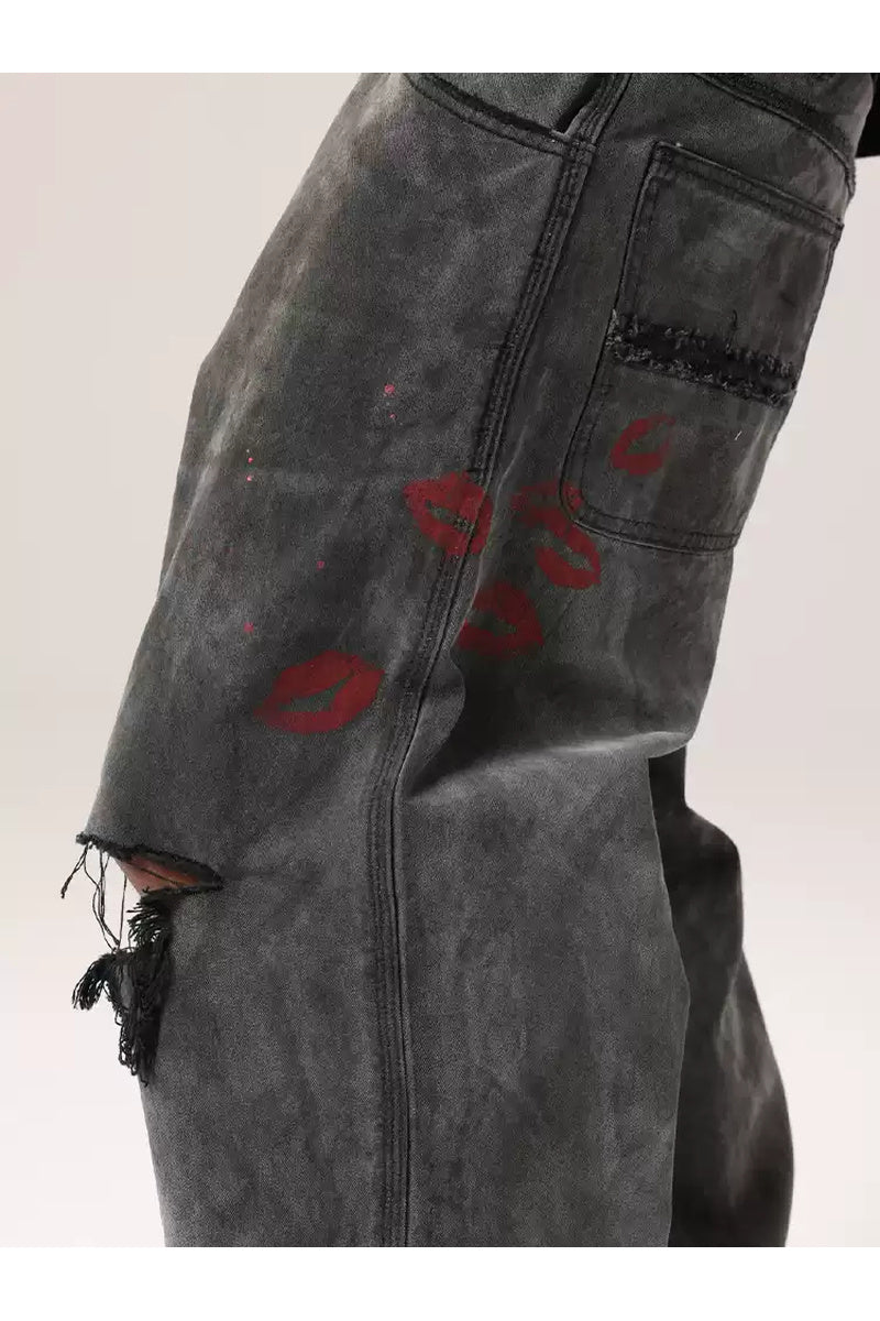 Distressed Straight Workwear Pants — gallery