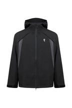 Technical Hooded Shell Jacket — Black front