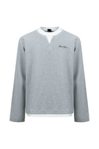 Waffle Layered Long Sleeve Tee — Light Grey front