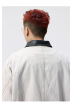 Leather Collar Workwear Jacket — gallery