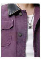 Leather Collar Workwear Jacket — gallery