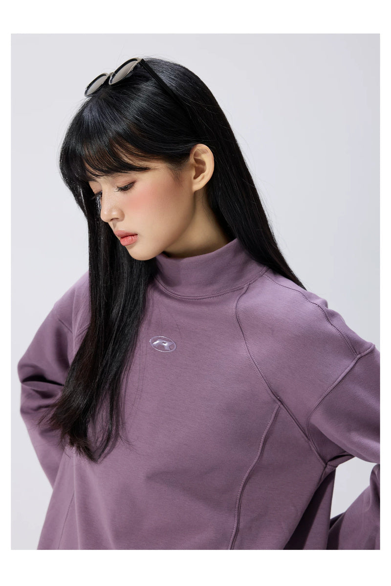 Fleece Mock Neck Sweatshirt — gallery