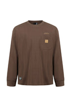 Graphic Cargo-Pocket Longsleeve Tee — Coffee front