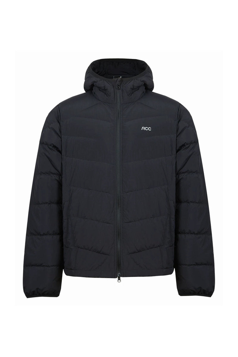 Packable Hooded Down Jacket — Black front