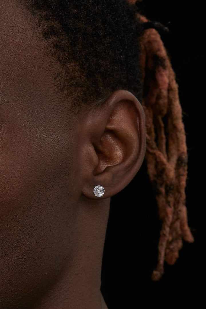 Four Claw Diamond Earrings