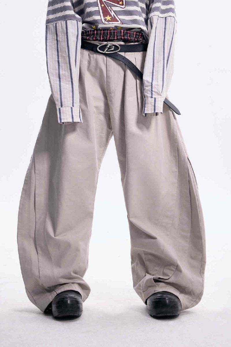 Wrinkled TR Wide Blade Trousers