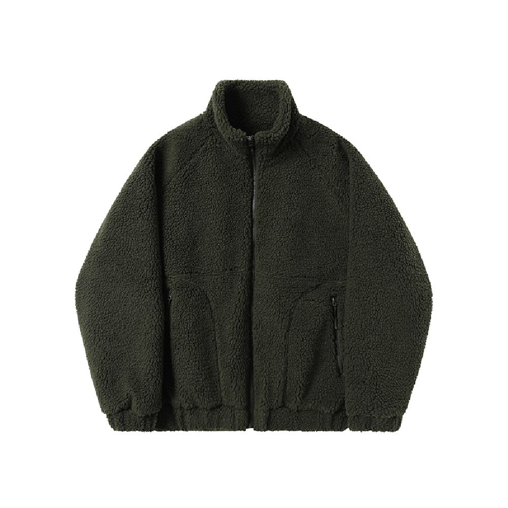 Fleece Stand Collar Windproof Outdoor Jacket