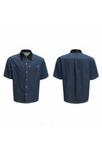 Snakeskin Patchwork Denim Shirt